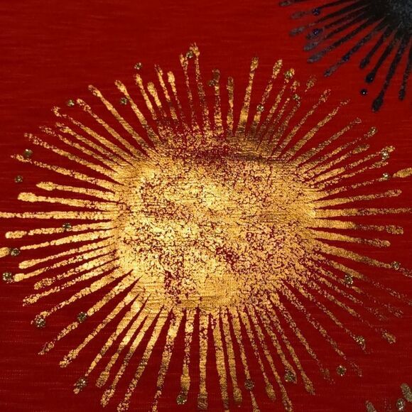 Lane Bryant 26-28 Red Gold Silver Blue‎ Metallic Fireworks tank - Picture 8 of 9